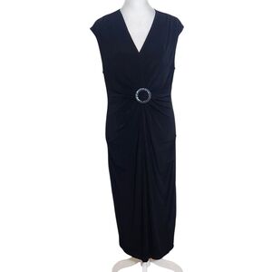 Citiknit Black Cocktail Dress with Embellished Waist NWT Size Small